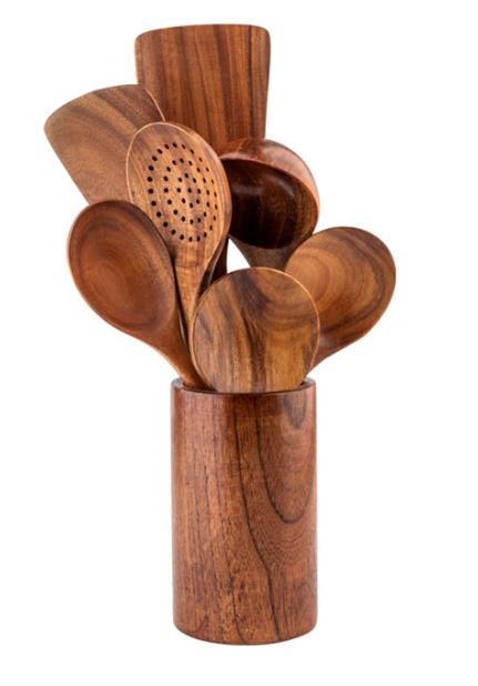 Teak Wood Kitchen Spoon Set