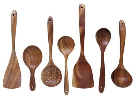 Teak Wood Kitchen Spoon Set